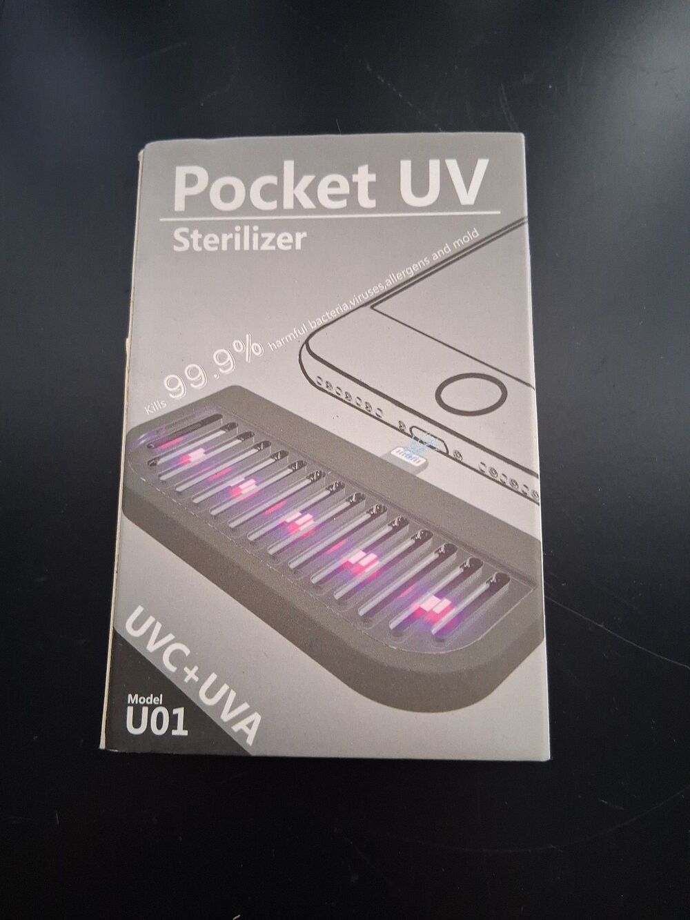 146 Cell Phone Pocket UV Disinfection Sterilizer UVC + UVA U01